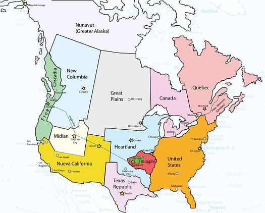 Map of North America - 2055